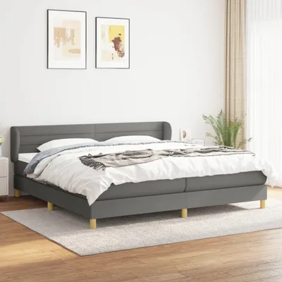 Produktbild von Maison Exclusive - Boxspringbett mit Matratze Dunkelgrau 200x200 cm Stoff