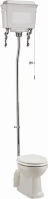 Produktbild von Casa Padrino Luxus Jugendstil WC Weiß / Weiß hochhängend mit Aluminium Spülkasten weiß lackiert - Barockstil Antik Stil