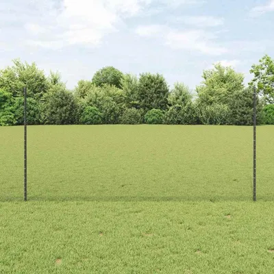 Productafbeelding van Gaashek set - Tuinhek Begrenzingshek - Tuin Afbakenen - Verzinkt Staal - 15 x 15 m - Zilver