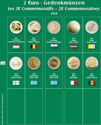 Produktbild von SAFE 7341-22 Münzblatt mit Vordruck für 2 EURO 2018