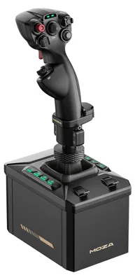 Produktbild von MOZA AB6 Flight Simulator, Flugstandset, Schwarz, Acrylnitril-Butadien-Styrol (ABS), Aluminium, Karbonfaser, Metall, 1000 Hz, 6 Nm, MSFS2020, MSFS2024, X-plane 12/11/10, DCS, IL-2, War Thunder