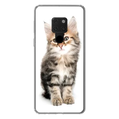 Produktbild von MuchoWow® Handyhülle Schutzhülle Hülle für Huawei P40 Lite Kätzchen - Weiß - Nase - Mädchen - Kinder - Jungen - Kinder Silikon Softcase Handy Hülle - Handy