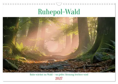 Produktbild von Ruhepol-Wald (Wandkalender 2027 DIN A3 quer), CALVENDO Monatskalender