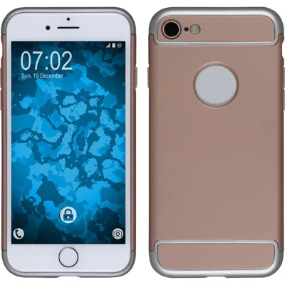 Produktbild von PhoneNatic Case kompatibel mit Apple iPhone 7 / 8 / SE 2020 - Hülle Roségold snap-in Hard-case + 2 Schutzfolien