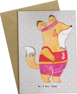 Produktbild von Mr. & Mrs. Panda Grußkarte Sportlehrerin Herz - Grau Pastell - Geschenk, einladungskarten, osterkarte, weihnachtskarten, hochzeitskarten, neujahrskarte