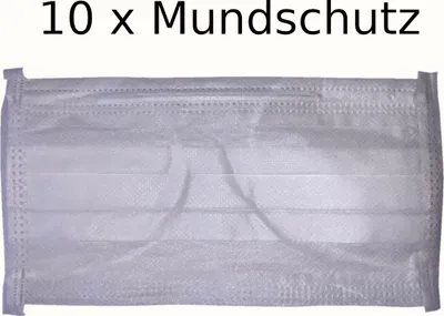 Produktbild von 10 x Mundschutz Atemschutzmaske Hygienemaske Atemschutz Schutz Maske 2-lagig