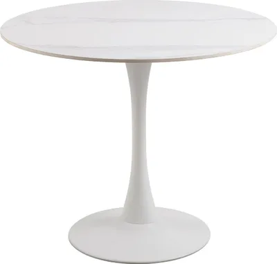 Productafbeelding van Eettafel Laurens Keramiek Wit Unico Ø90x75cm - Giga Living
