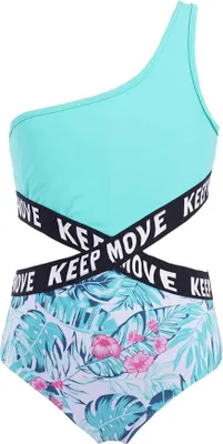 Produktbild von Kinder Mädchen Einteiler Badeanzug Gr. 158-164 Cm Sport Bikini Badekleidung Kinder Sommer Schwimmanzug