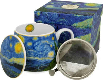 Image de Duo de tasses à café Van Gogh Starry Night en porcelaine, mug, tasse à thé, tasse à café avec anse 430 ml
