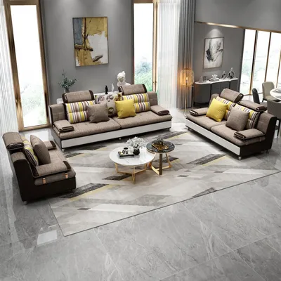 Immagine prodotto di Tessuto Tessile Divano Soggiorno Set 3+2+1 Set Divani Design Nuovo