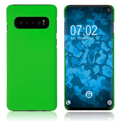 Produktbild von PhoneNatic Case kompatibel mit Samsung Galaxy S10 - Hülle grün gummiert Hard-case Cover