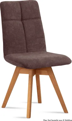 Produktbild von Esszimmerstuhl drehbar (8er-Set) Dorea 47x92x60 Eiche geölt/Braun