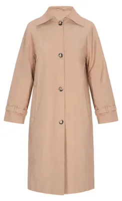 Produktbild von Damen Mantel in Beige, Größe M, mit regulärer Passform und Knopfverschluss