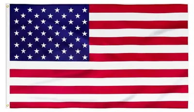 Produktbild von Amerikanische Flagge 90 x 150 cm USA Fahne mit eingestickten Sternen, Messingösen, lebendigen Farben und UV-beständigem, hochbelastbarem Nylon für Innen- und Außenbereich