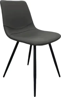 Immagine prodotto di Lino 1KT, sedia, struttura nera opaca, rivestimento grigio chiaro