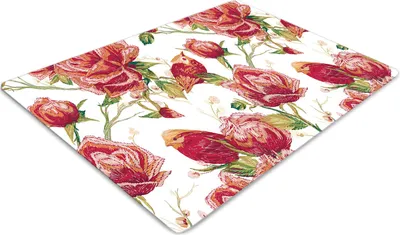 Produktbild von Stuhlunterlage Bürostuhlunterlage 120 cm x 90 cm Bodenmatte Bürostuhlunterlage - Rote Vögel