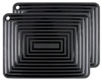 Produktbild von Topfuntersetzer Silikon Hitzebeständig 23 x 30,5 cm Rutschfest Schwarz 2 Stück