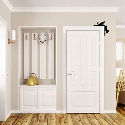 Image de Décoration amusante pour coin de porte, décoration en bois