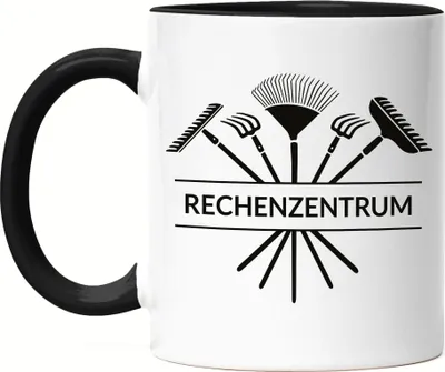 Produktbild von Rechenzentrum Tasse Schwarz Hobby-Gärtner IT Informatiker Witz Pflanzen Garten Geschenkidee