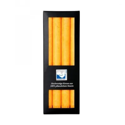 Produktbild von Stearin Stabkerze Set - gelb 4Stk.