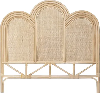 Produktbild von Bett-Kopfteil 140 cm - Rattan - Holzfarben - JAKOBIA