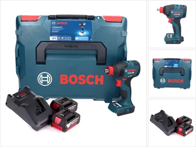 Produktbild von Bosch GDX 18V-210 C Professional Akku Drehschlagschrauber 18 V 210 Nm Brushless + 2x Akku 4,0 Ah + Ladegerät + Connectivity Modul + L-Boxx