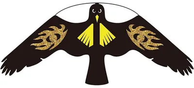 Productafbeelding van Vogelverschrikker, vlieger in de vorm van een adelaar, geschikt voor tuin en boerderij, zilverkleurig, zonder paal