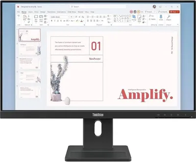Image de Lenovo ThinkVision E24-40, 60,5 cm (23,8"), 1920 x 1080 px, Full HD, LCD, 6 ms, noir