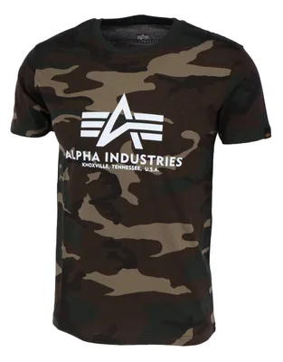 Produktbild von ALPHA INDUSTRIES BASIC Herren T-Shirt CAMO T NEON T REFLECTIVE FOIL T PRINT T, Größe:L, Alpha Industries Farben:Woodland Camo