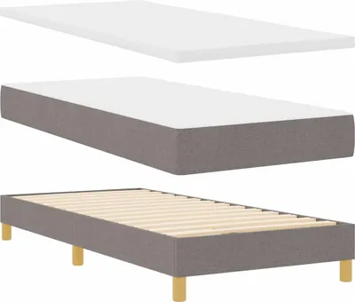 Zdjęcie produktu dla Łóżko Tapicerowane 90x200 Szare z Materacem ze Stelażem z Zagłówkiem