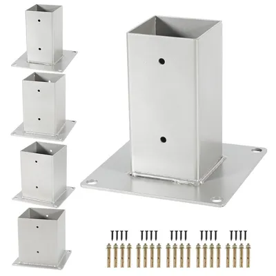 Immagine prodotto di 4x Manicotto avvitabile Supporto per pali per pali quadrati in legno Supporto per recinzione Manicotto Manicotti da infilare nel terreno 120x120 mm