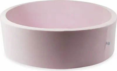 Produktbild von Bällebad 130x40 Samt weich hellrosa – Ohne Bälle / Ohne Bälle