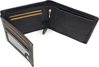 Produktbild von Jockey Club Basic echt Leder Geldbörse Portemonnaie RFID Schutz schwarz