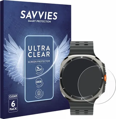 Produktbild von 6x Für Samsung Galaxy Watch Ultra / Ultra 2 (47 mm) Schutzfolie Savvies Displayschutz Display Schutz Folie Klar Transparent