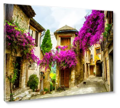 Zdjęcie produktu dla STYLER Obraz na płótnie 60x80 cm miejski motyw starego miasta nowoczesna dekoracja ścienna do salonu sypialni biura CANVAS OLD TOWN