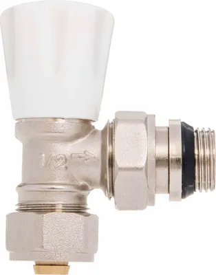 Produktbild von PEX 16x1/2" Eck-Rücklaufventil für Heizkörper