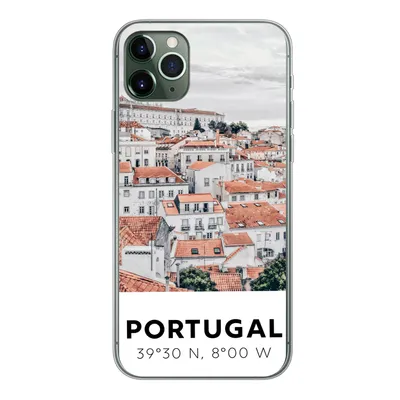 Produktbild von MuchoWow® Handyhülle Schutzhülle Hülle für iPhone 11 Pro Max Portugal - Europa - Rot - Silhouette Silikon Softcase Handy Hülle - Schutz