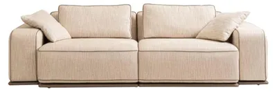 Produktbild von Couch Dreisitzer Modern Sofa 3 Sitz Beige Stoff Stoffsofa Polstersofa
