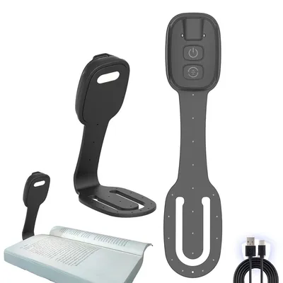 Produktbild von LED Leselampe mit Klemmhalterung, dimmbar,5 Helligkeitsstufen, 3 Farbtemperaturen, USB-wiederaufladbar, Augenschutz,Lesen & Arbeite