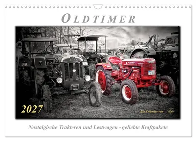 Produktbild von Oldtimer - nostalgische Traktoren und Lastwagen (Wandkalender 2027 DIN A3 quer), CALVENDO Monatskalender