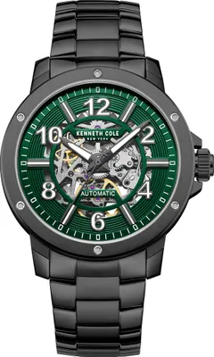 Produktbild von KENNETH COLE Herrenuhr Automatikuhr schwarz / grün onesize Herren 44 mm KCWGY0081101