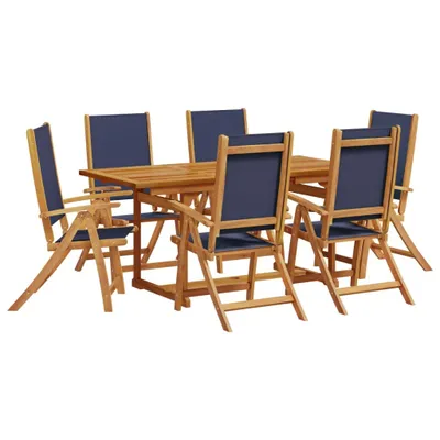 Produktbild von "im Sonderangebot" 7-tlg. Garten-Essgruppe - elegantes Design - Sitzgruppe/Gartenmöbel-Set - Massivholz Akazie und Textilene - Terassenmöbel DEMöbel906502