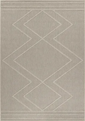 Produktbild von Villa Möbel Pativa Terrasse, Garten, Balkon-Teppich, Outdoorteppich, Boho-Design, Farbe:Beige, Grösse:120x170 cm