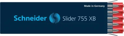 Produktbild von Schneider - Ballpin Füllung 755 Slider Jumbo XB Red | 10 Stück