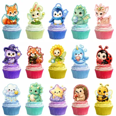 Productafbeelding van Solidchoice - 30 Stuks Prinsessentaartdecoratie voor Verjaardagsfeestjes