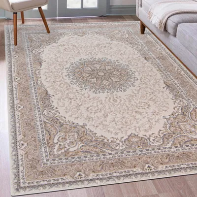 Produktbild von Mazovia Koberček Béžová Orientálne Vintage - Obývacia Izba, Spálňa, Jedáleň, Kancelária, Nízky Fleece - Obdĺžnik - Štýlové, Mäkké - 160 x 230 cm