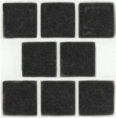 Produktbild von Tarrox Filzgleiter 25x25x6 mm eckig schwarz selbstklebend 8 Stück