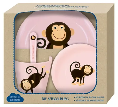 Produktbild von Freche Rasselbande - Geschirr Geschenkset Affe