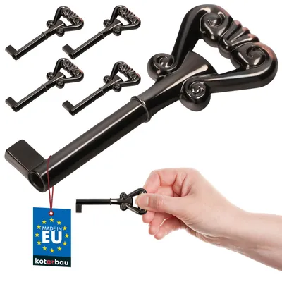 Produktbild von KOTARBAU® 5er Set Möbelschlüssel Schrankschlüssel Groß Schwarzkupfer Antik Bunt-Bartschlüssel für Möbel Schrak Minibar Schreibtisch Schubladen