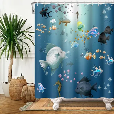 Obrázok produktu pre Záves do sprchy s tropickým motívom, 140x183 cm